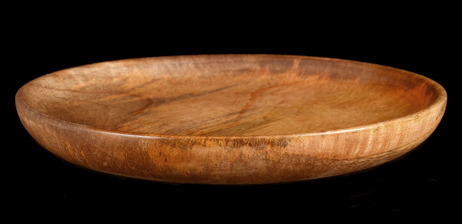 Round Wood Plate Rupadatu House of Handcraft